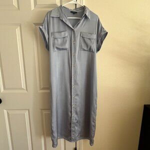 Sora light blue button down silk dress - Size 40